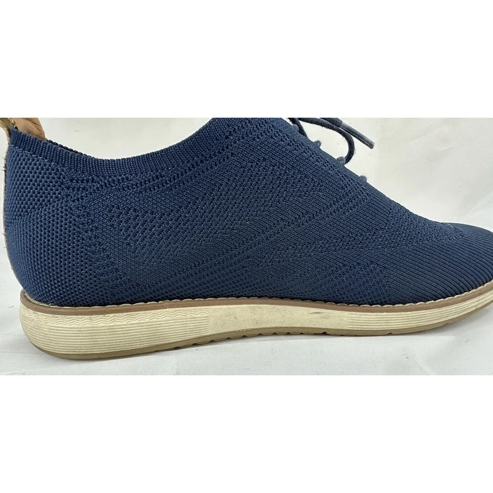 Penguin By Munsingwear Boat Shoes Mens 9 Navy Blue Lace Up Polyester Knit Casual